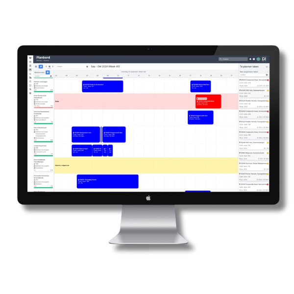 Facility Apps Planboard on Desktop